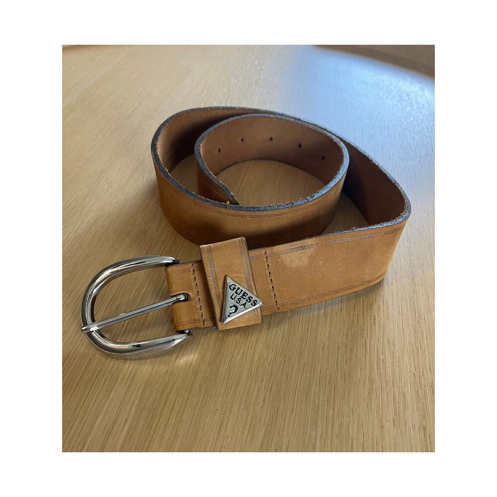 Guess | Vintage Y2k Brown Leather Belt Made in USA Size M